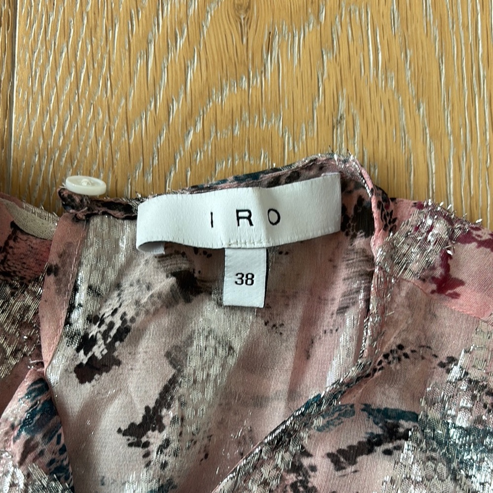 Iro Multicolor Pink, Grey Patterned Mini Dress - image 2